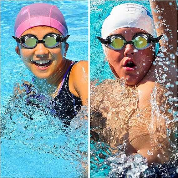 Okulary do pływania pływackie BEZZEE PRO dla dzieci  UV Etui