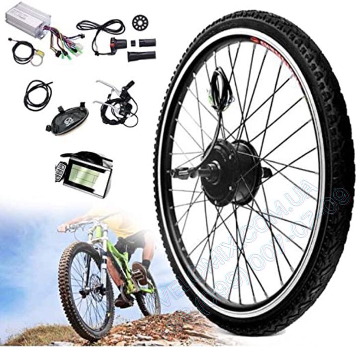 Мотор 350 500 1000 Электро Колесо Набор Контроллер Ручка газа Дисплей