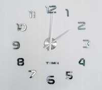 Zegar ścienny naklejany srebrny 130cm i22143