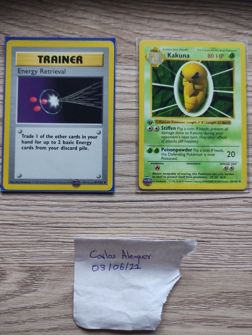 Pokemon Conjunto 1st Edition Shadowless Inglês