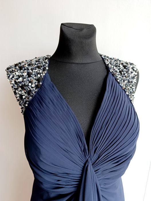 Granatowa suknia wieczorowa Riccovero rozmiar XL