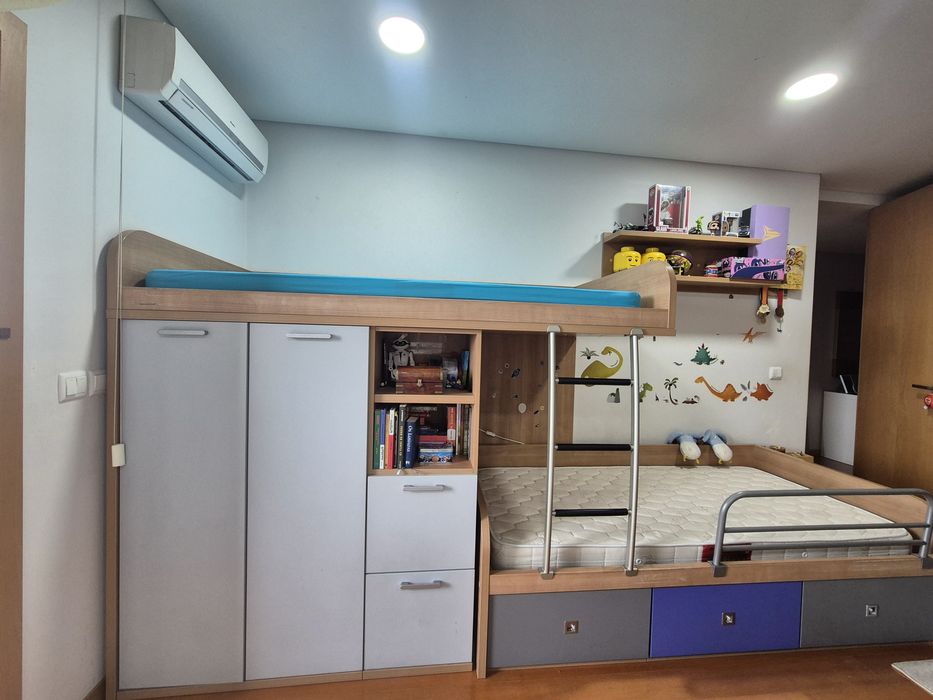 Cama beliche 1,90x90 com colchões