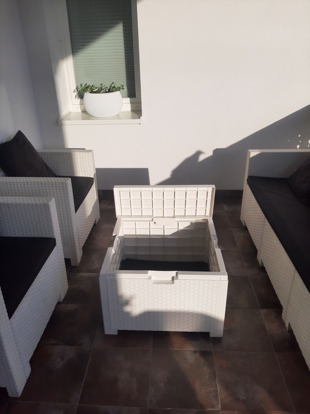 Meble ogrodowe technorattanowe sofa+2 fotele