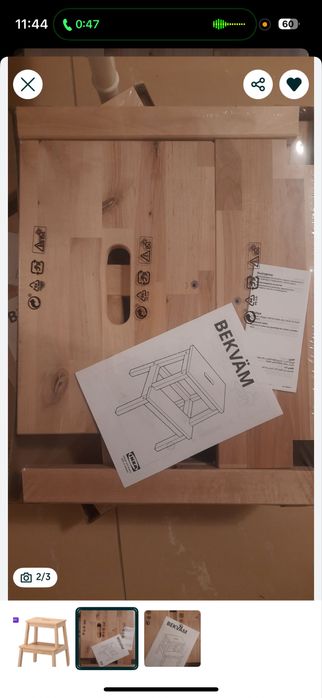 Drabinka ikea bekvam nowy stolek