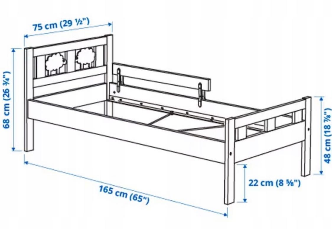 Łóżko dziecięce Ikea Knitter70x160 cm
