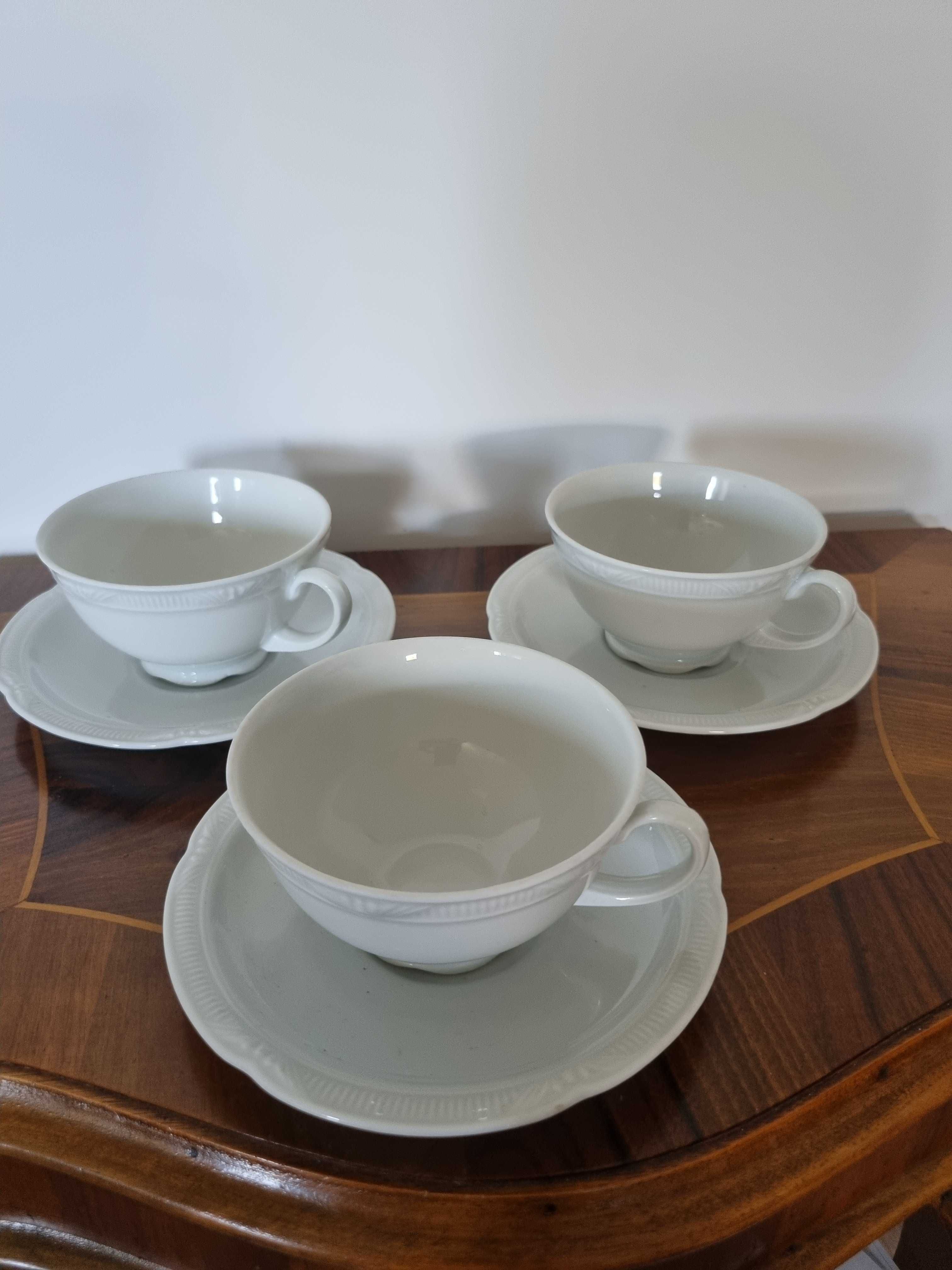 Komlpet trzech Eleganckich Porcelanowych Filżanek Zeh Scherzer Bavaria