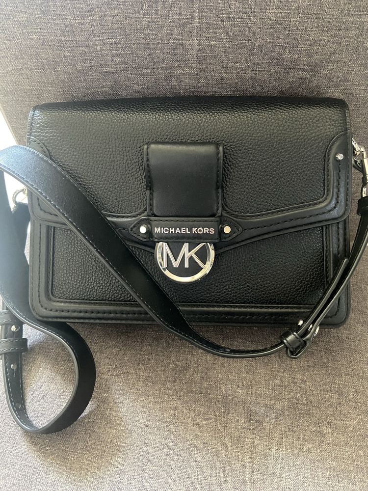 Michael Kors, JESSIE шкіряна чорна сумка , pre-used