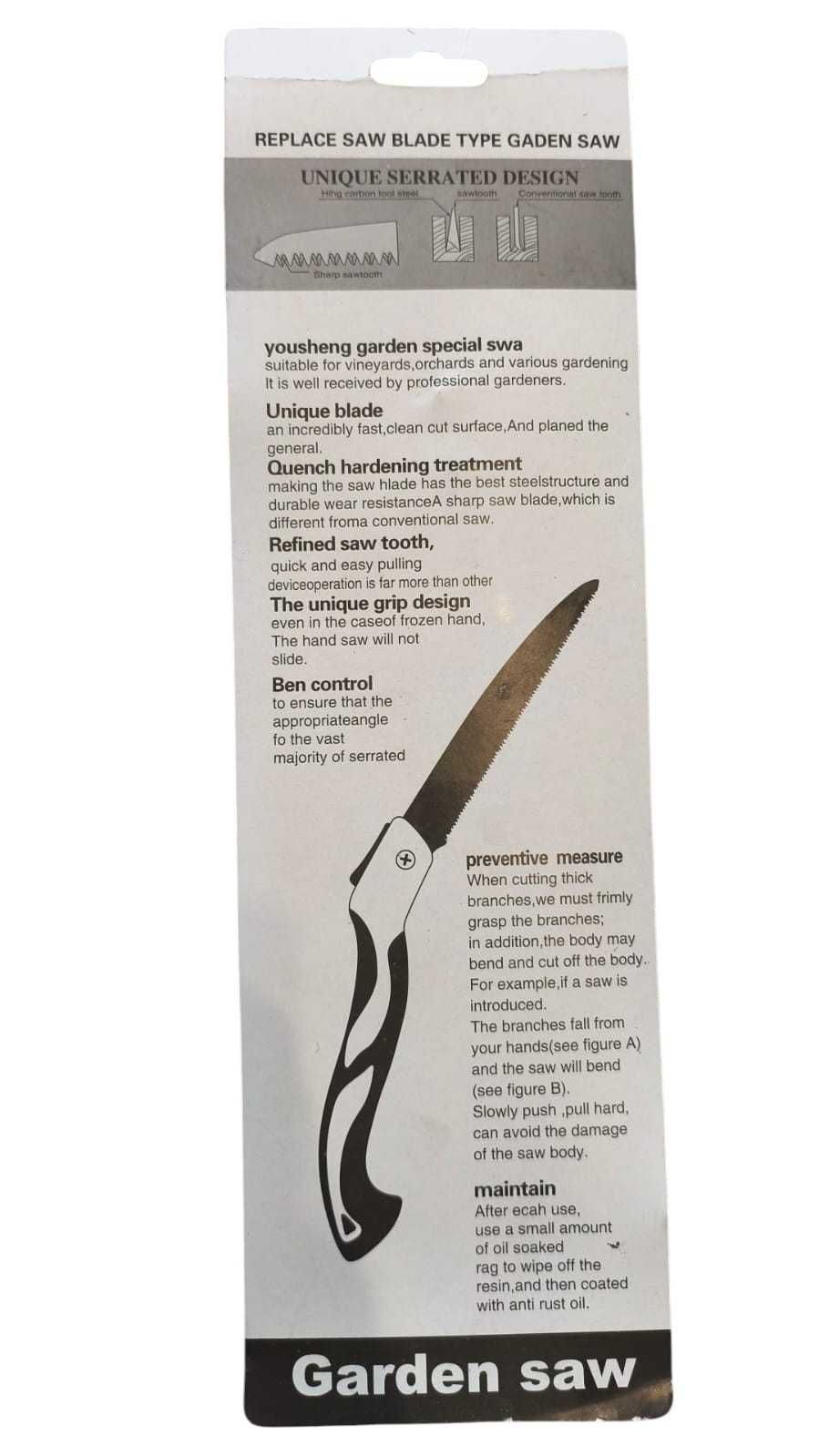 Piła ogrodowa ręczna do drewna gałęzi składana 27cm**