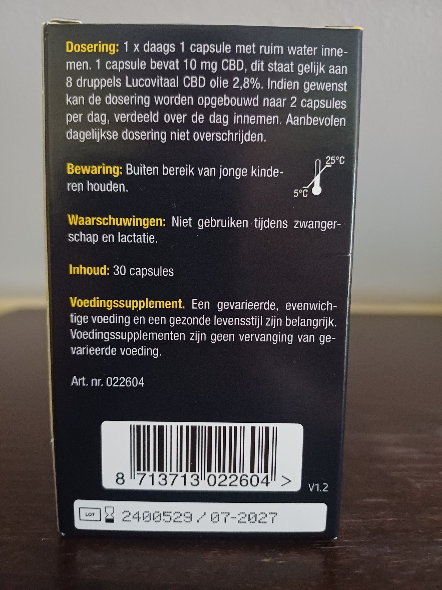 Lucovitaal Olej konopny CBD 10mg 30 Caps