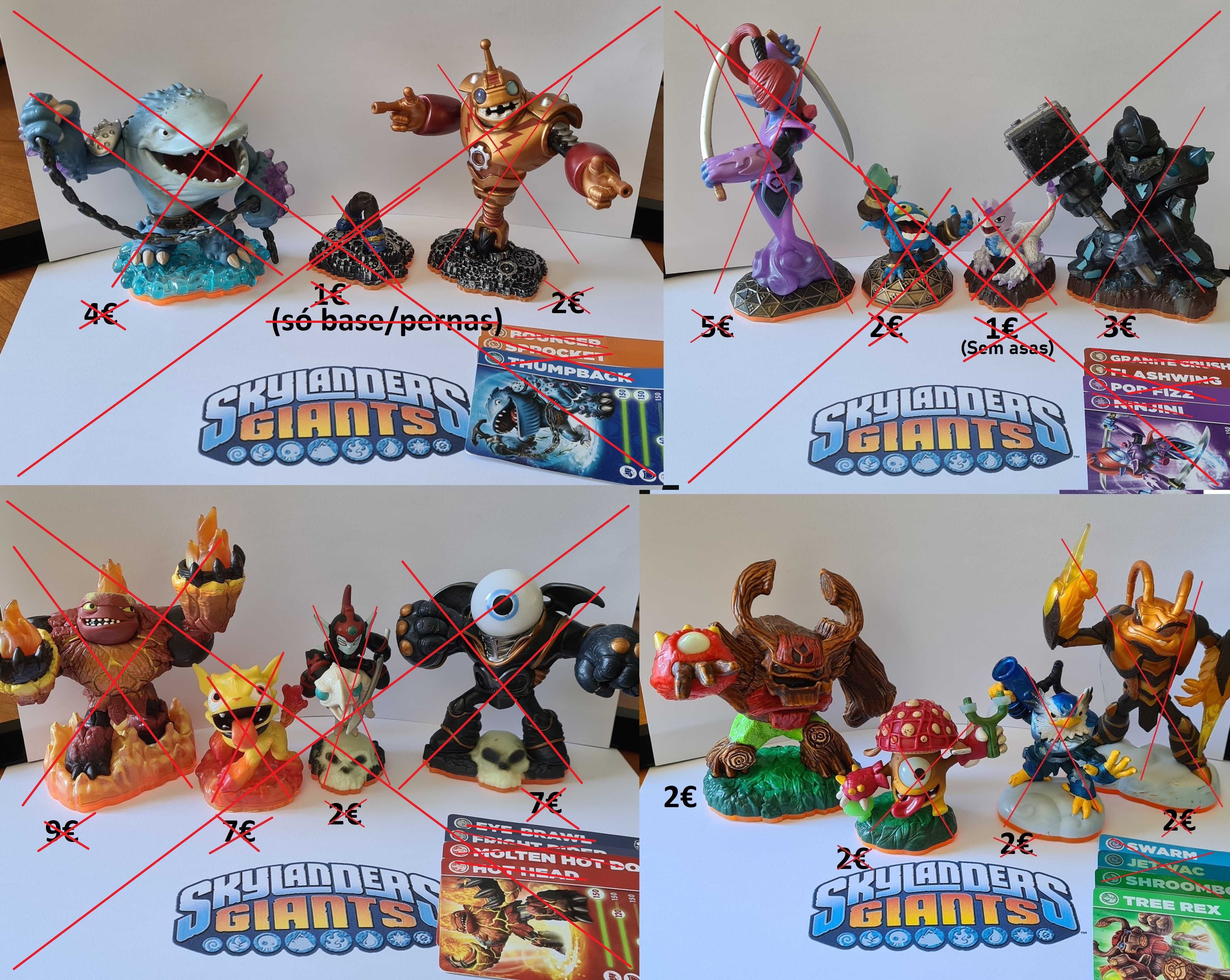 Figuras Skylanders diversas e acessórios