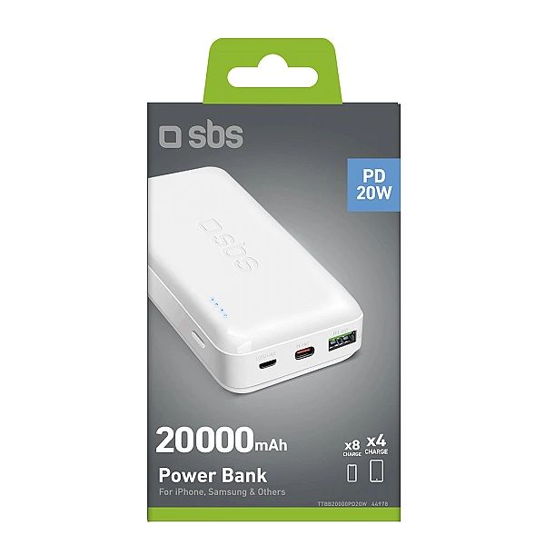 Powerbank SBS TTBB20000PD20W 20000 mAh 20W Power Delivery z MicroUSB,
