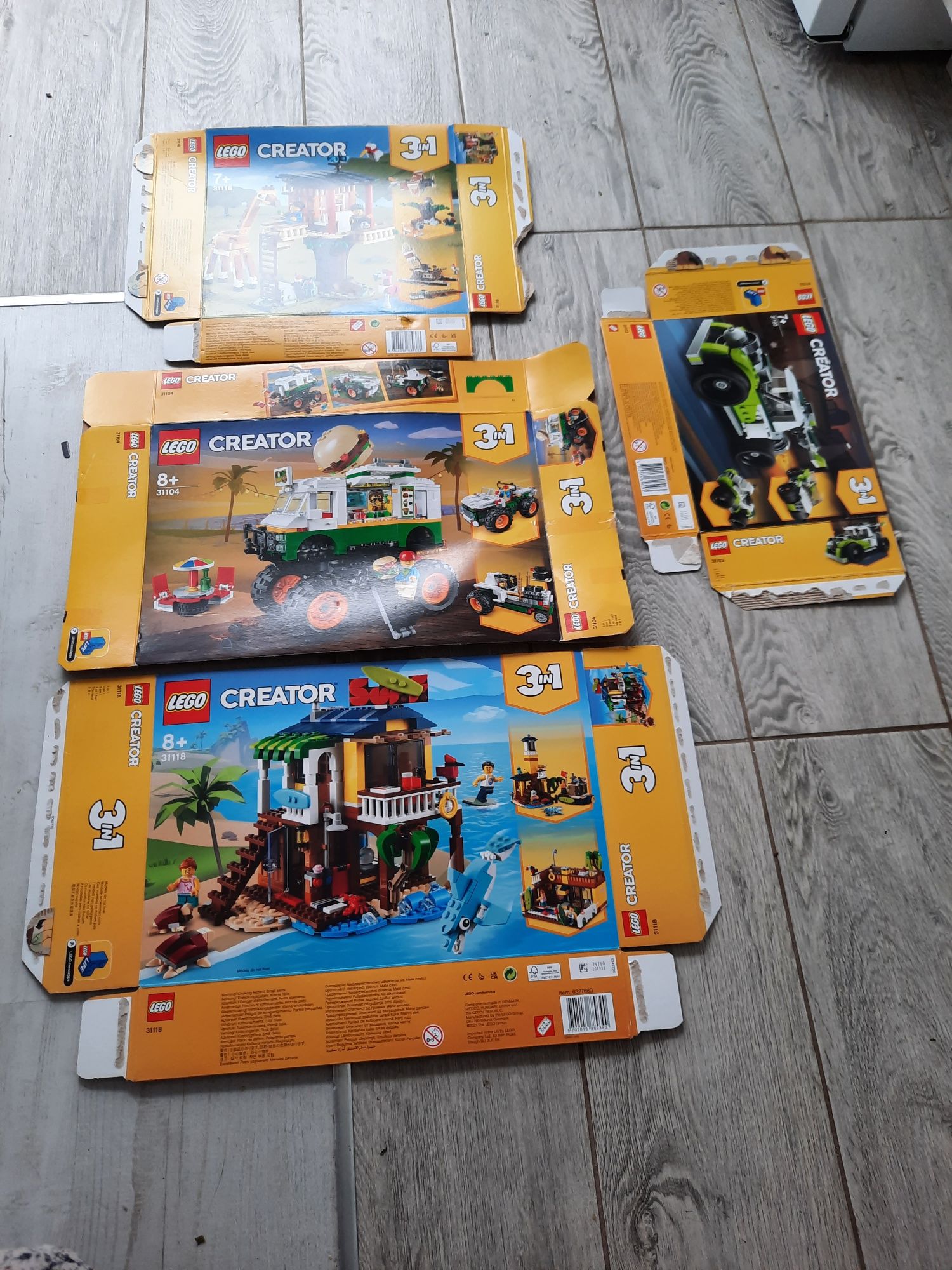 4 x karton Lego creator