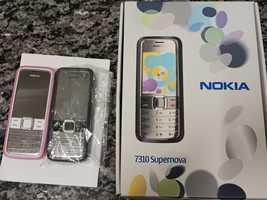 Nokia 7310 Supernova (avariado) c/caixa, 2 capas, manuais, etc