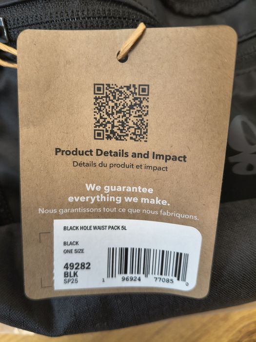 Duża Nerka Saszetka Patagonia Black Hole 5 litrów czarna