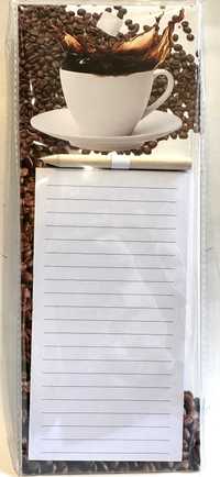 magnes notatnik na lodówkę motyw kawa ołówek 1szt