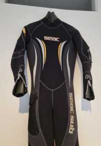 Fato Merghulho Semi Dry suit Seac Sub 7mm