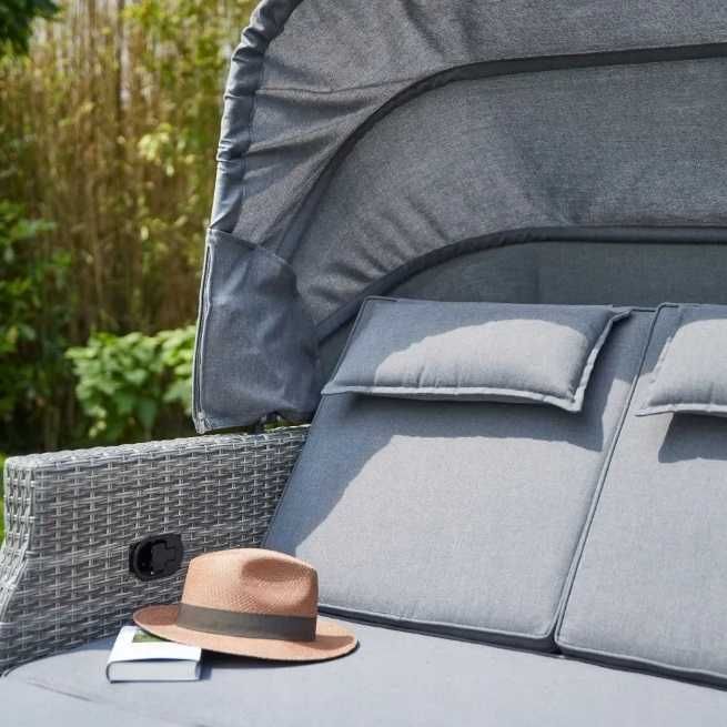 Wyspa SOFA Ogrodowa  LEŻANKA 2os. rozkładana z poduszkami i markizą!