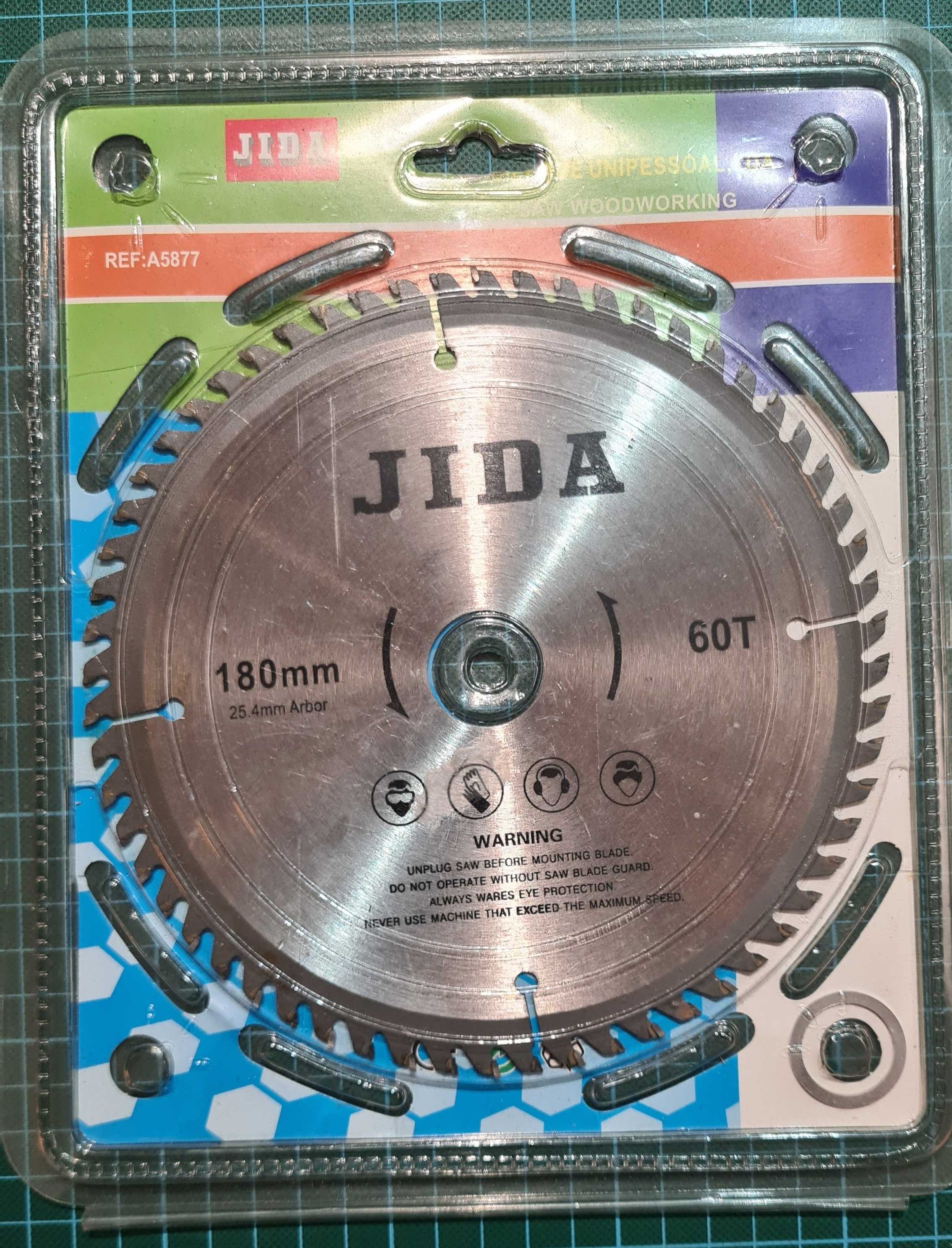 Disco de Corte para Madeira 180-25.4 mm 60 dentes - acabamento fino