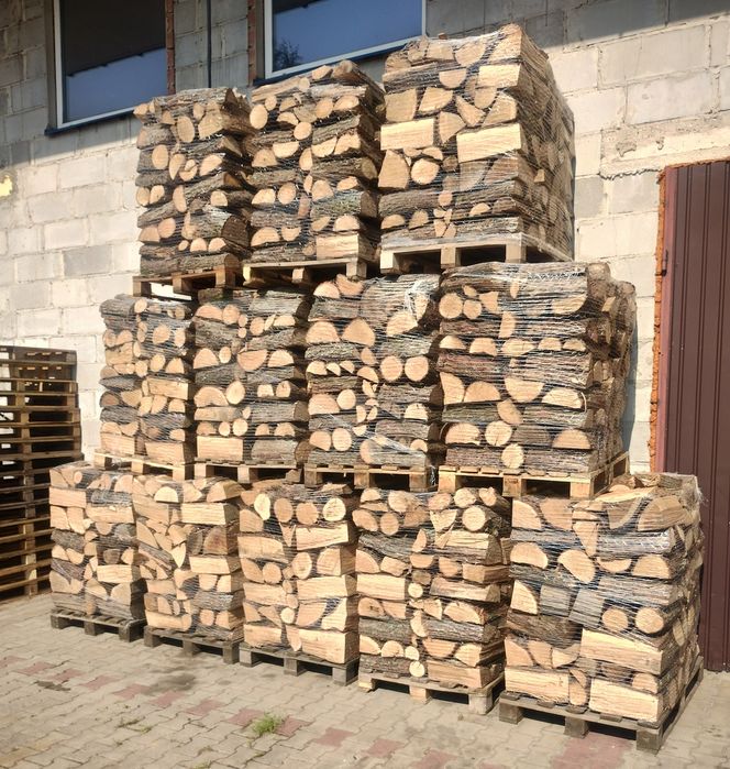 Drewno DĄB - kominkowe, drzewo opalowe, 1m3 na palecie - HDS