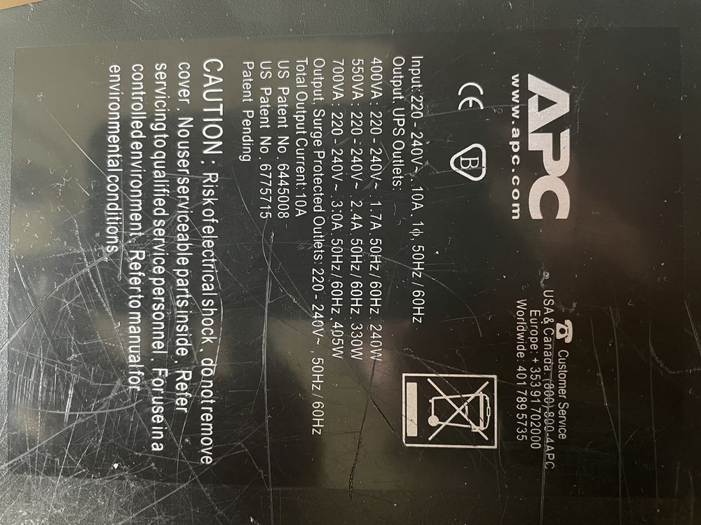 APC BACK-UPS ES 550 zasilacz awaryjny