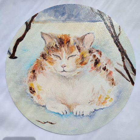 Картина "Киця на снігу"