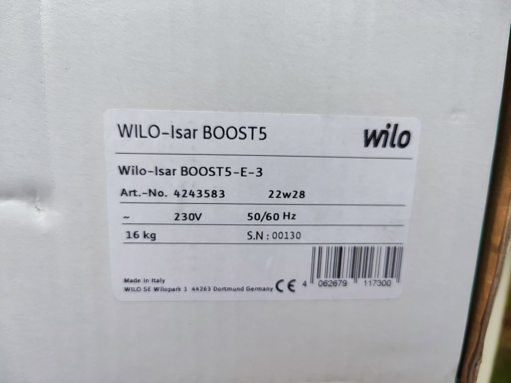 Pompa hydrofor WILO Isar BOOST5-E-3