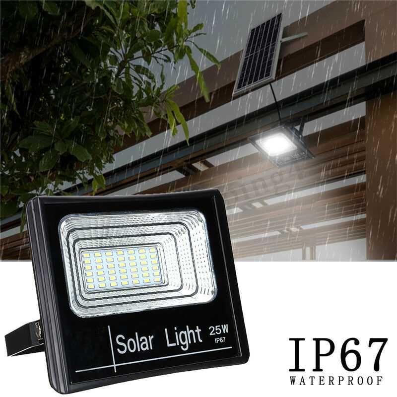 Projector 42 Led 25W + painel solar exterior interior