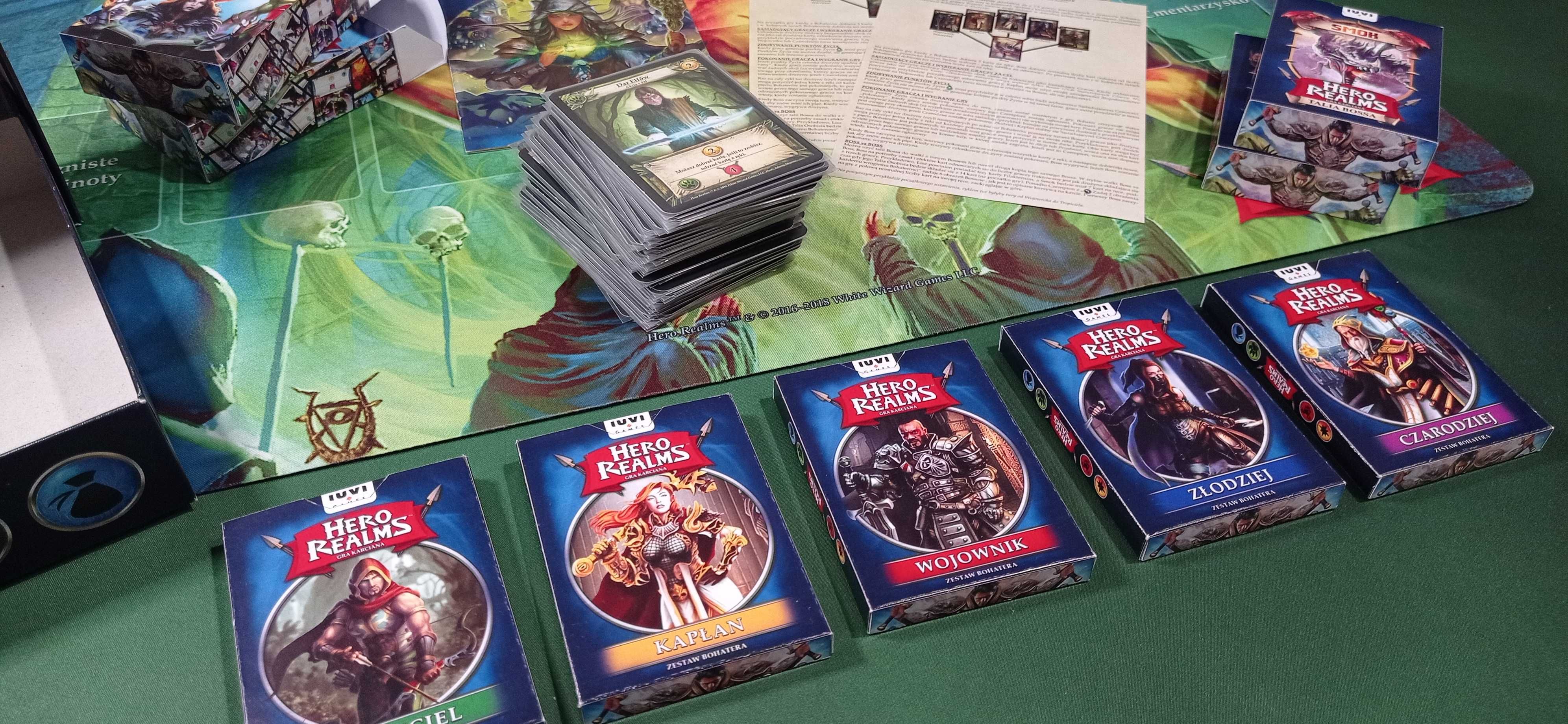 gra karciana Hero Realms +mata +rozszerzenia - bohater, boss +koszulki