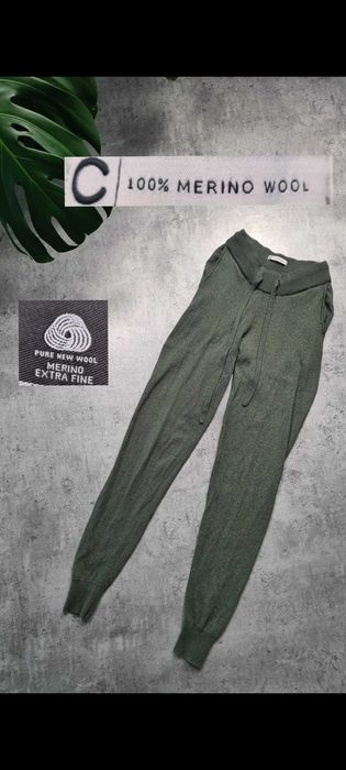 Spodnie leginsy 100% Merino wool wełna. Termo merino. Rozmiar XS 34