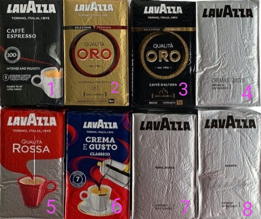 Кава Lavazza зернова 1кг/Кофе/кава мелена 250г.