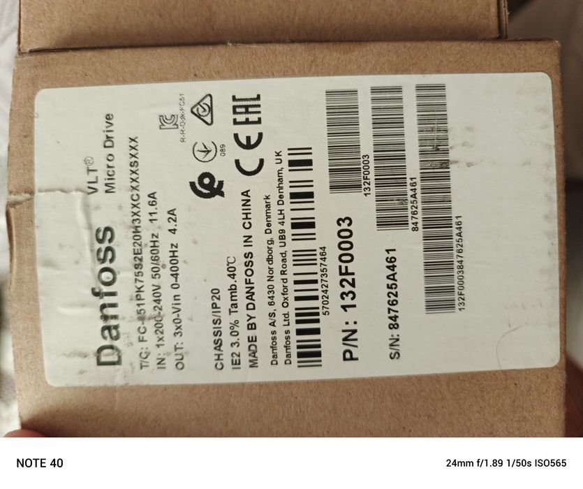 Falownik Danfoss FC 51 0,75 kW 1x230V + panel LCP 11 – NOWY zestaw