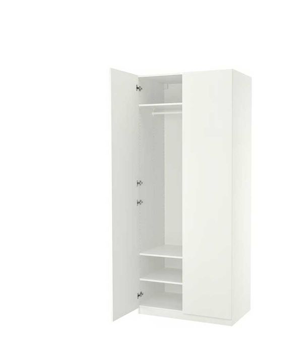 Guarda-roupa PAX / FORSAND branco (100×60×236 cm) – montado