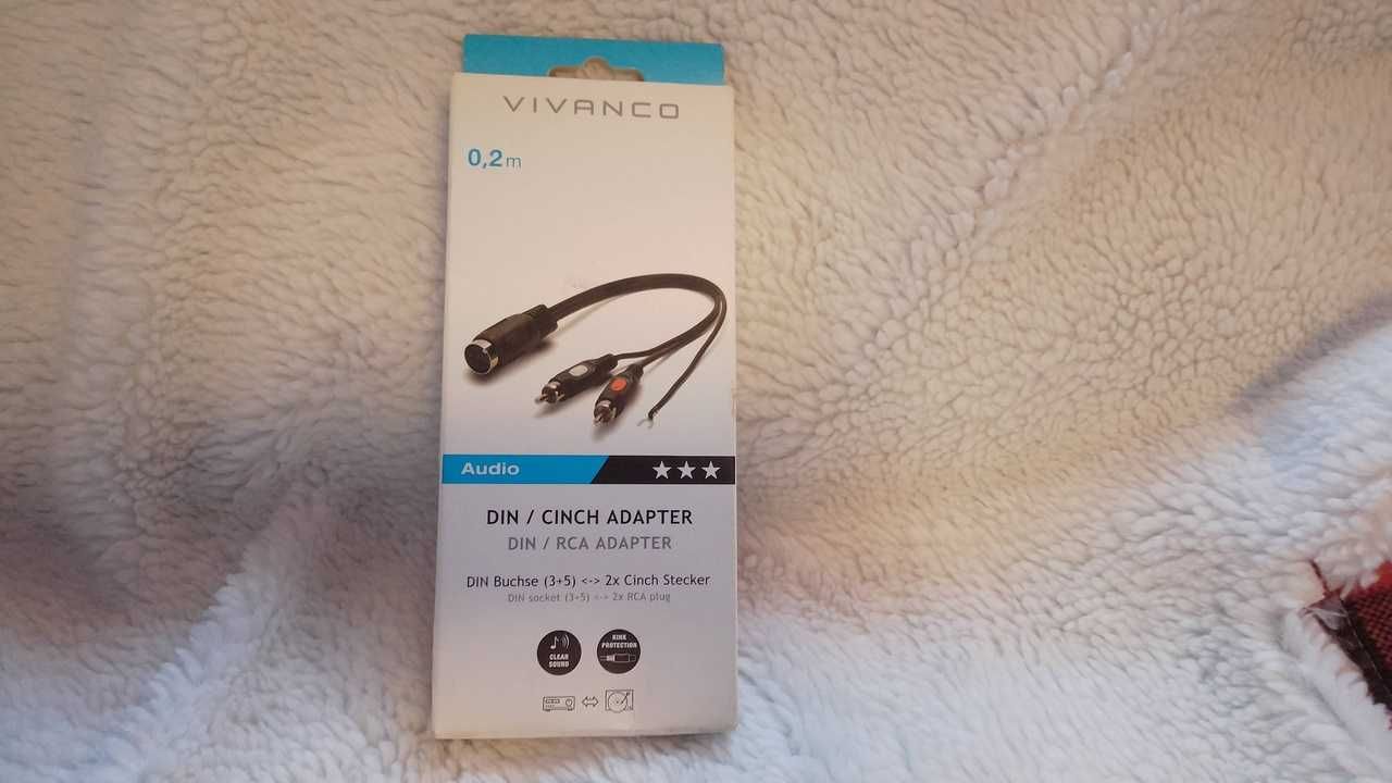 Adapter do gramofonu VIVANCO 0,2m. DIN/CINCH ADAPTAER