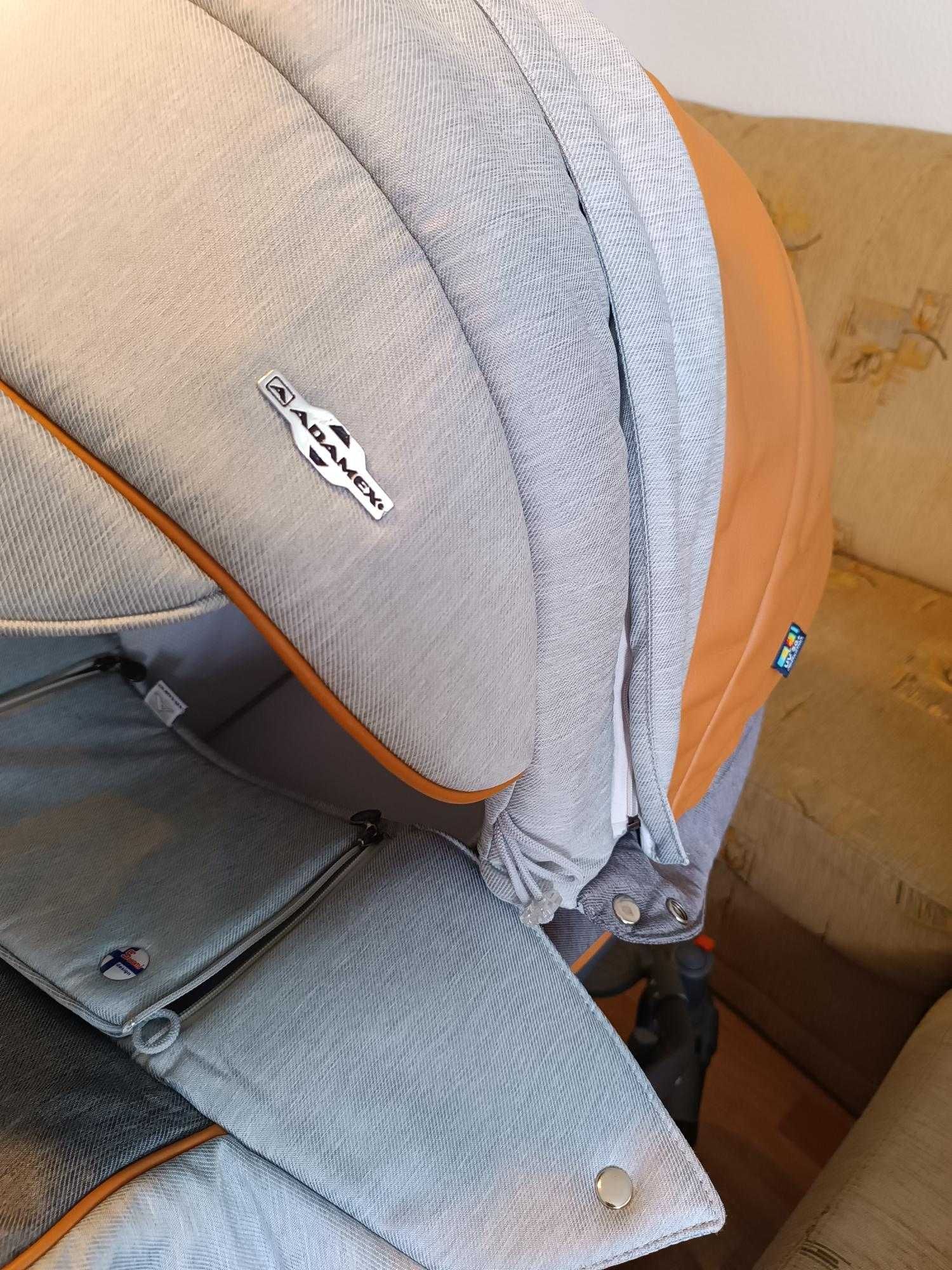 Wózek Adamex Vicco 2 w 1, gondola, spacerówka, adaptery