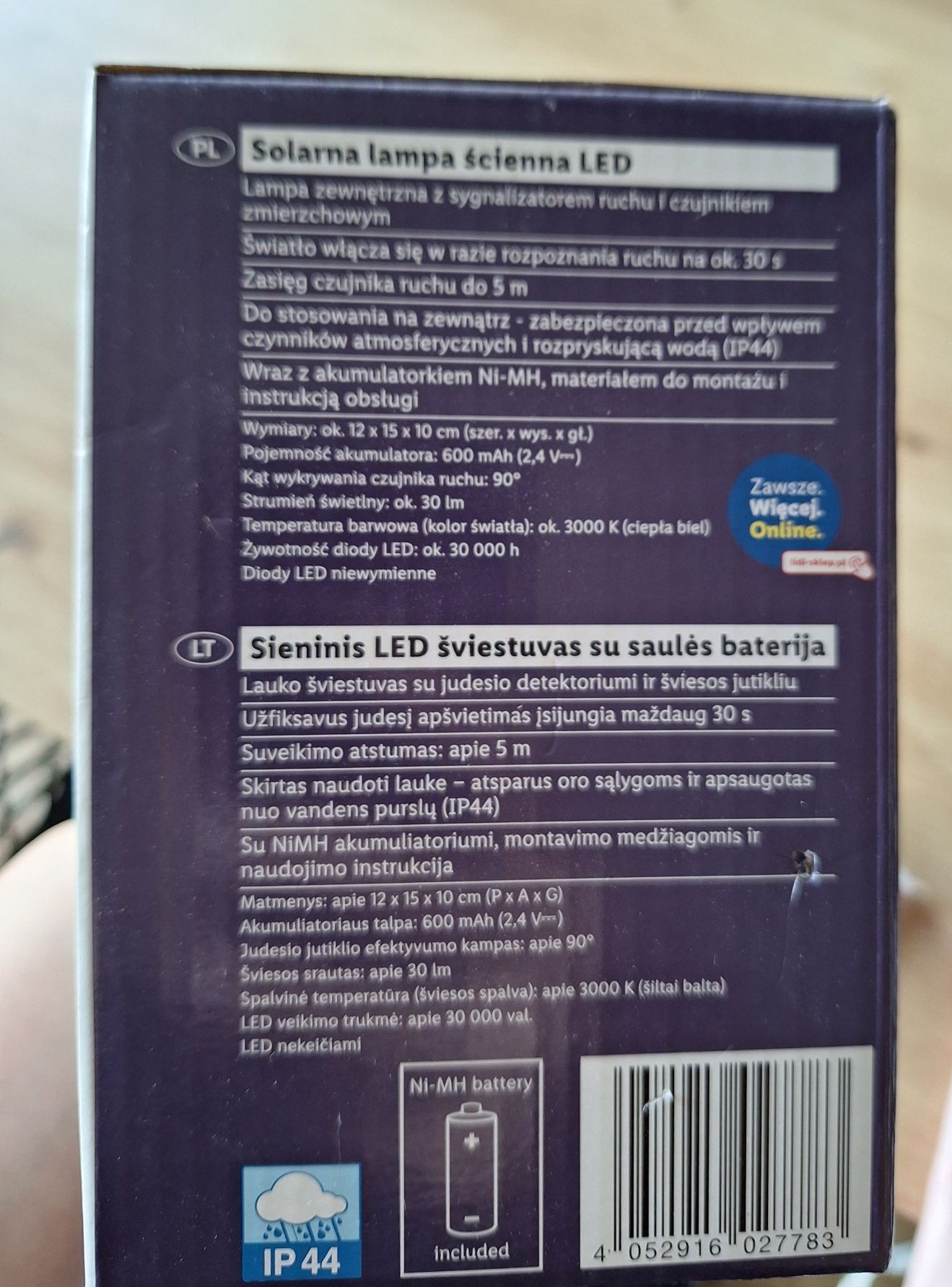 Lampa solarna Lidl