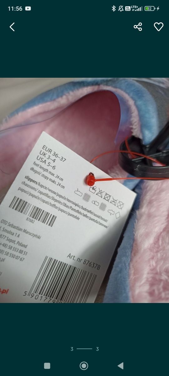Nowe kapcie soxo 36/37
