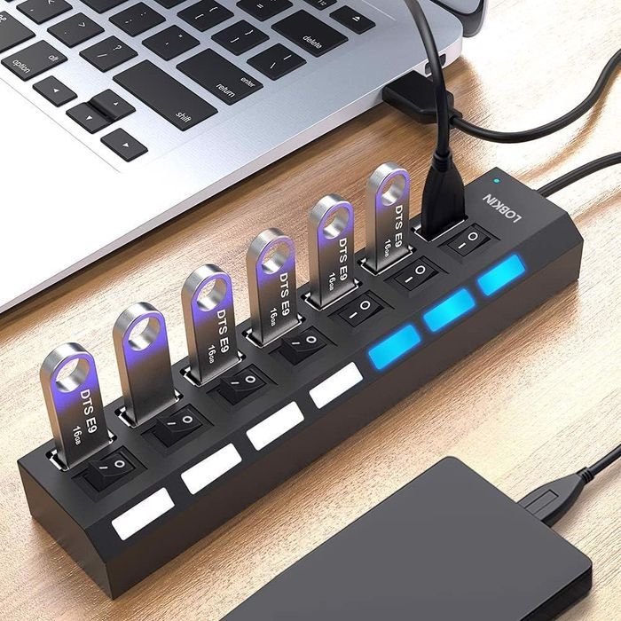rozdzielacz rozgałęźnik usb 7w1