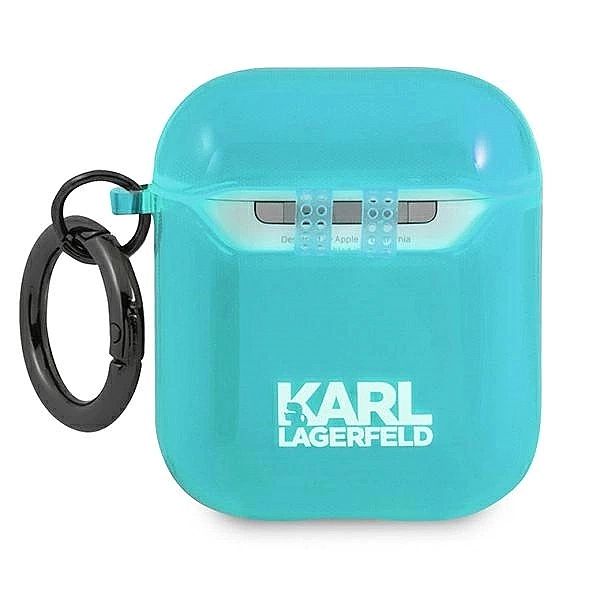 Etui Karl Lagerfeld Choupette na AirPods 1/2 - niebieskie