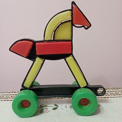 Лошадка конь каталка конструктор игрушка 2 в1 іграшка СССР