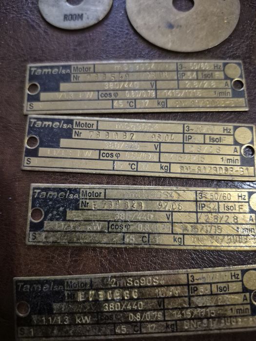 Zestaw blaszek Rosjia Niemcy mosiądz