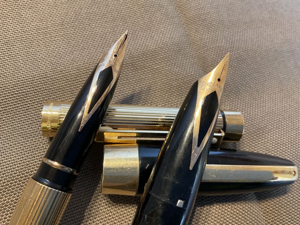 Canetas Sheaffer com aparos em ouro 14k