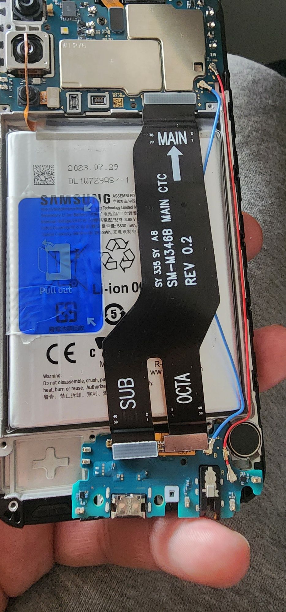 Запчастини Samsung galaxy m34 (шлейф, плата, акумулятор)