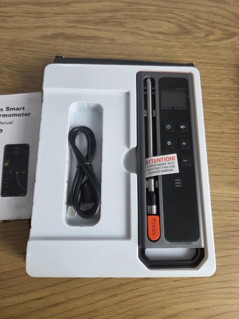 Bezprzewodowy termometr do mięsa grill bluetooth LCD