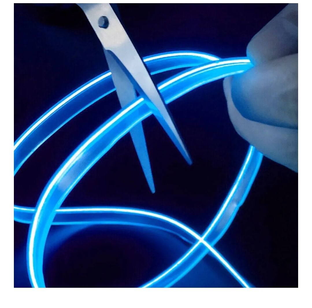 Światłowód ambient light tuning Led USB 5m niebieski pasek Wąż listwa