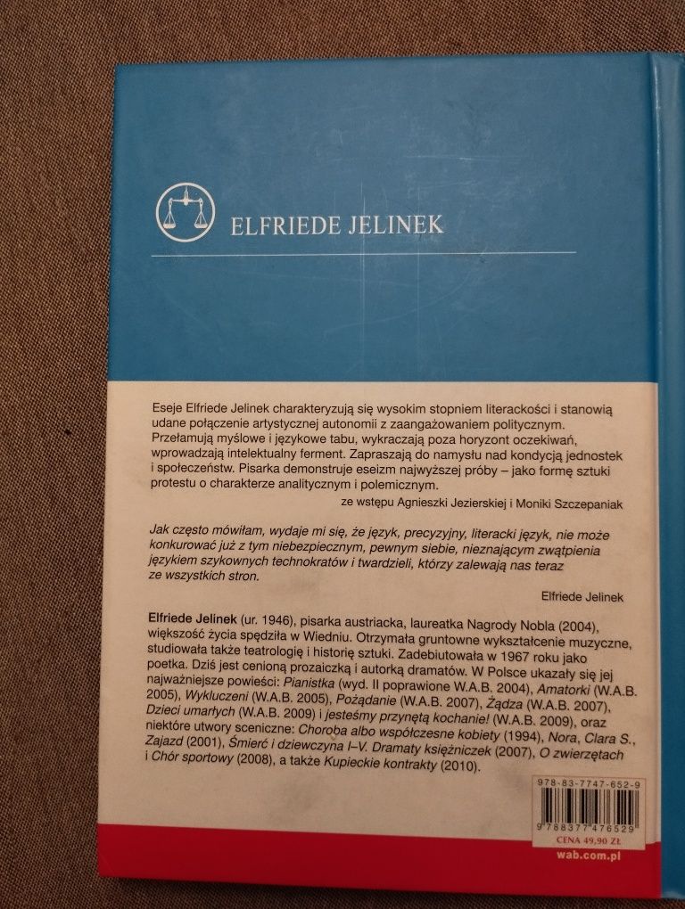 Moja sztuka protestu Elfriede Jelinek