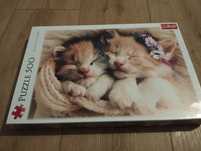 Puzzle śpiące kotki nowe