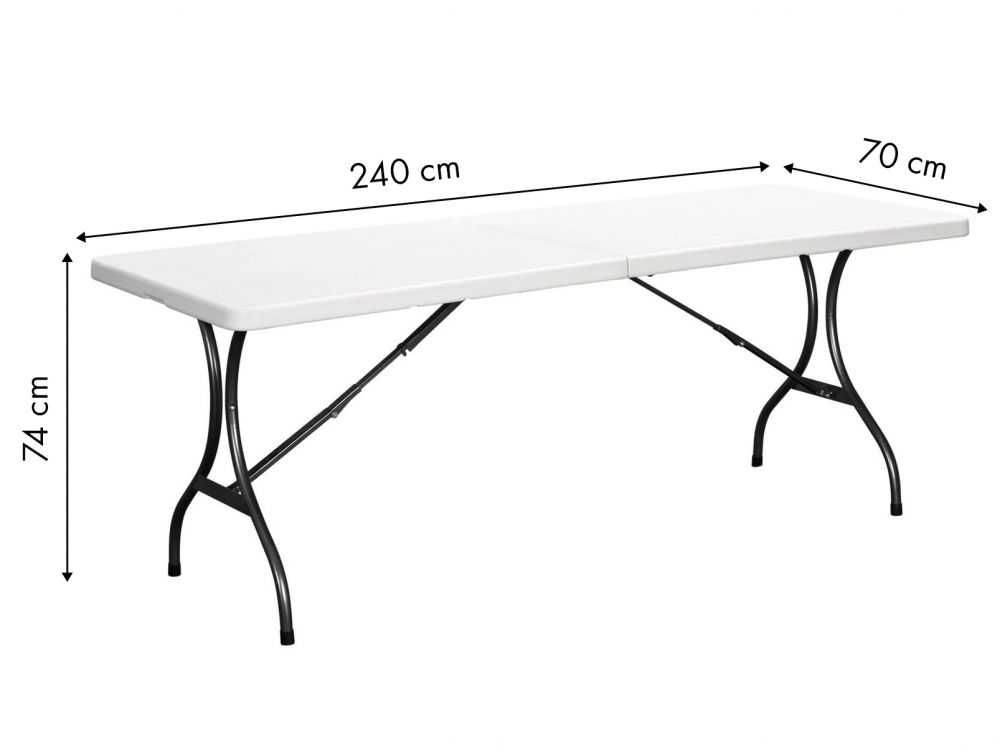 Stół cateringowy bankietowy ogrodowy składany 240cm / 8ft