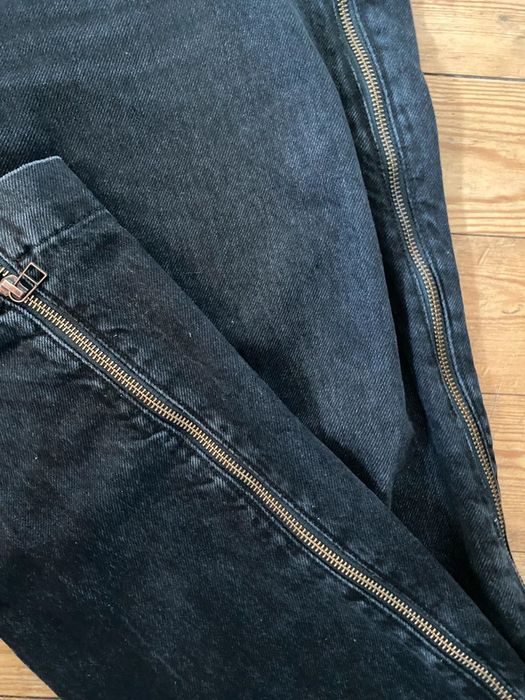 Zara Flared Zip Jeans Black