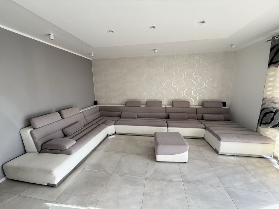 Narożnik 490 cm duży szary Agata Meble modułowy