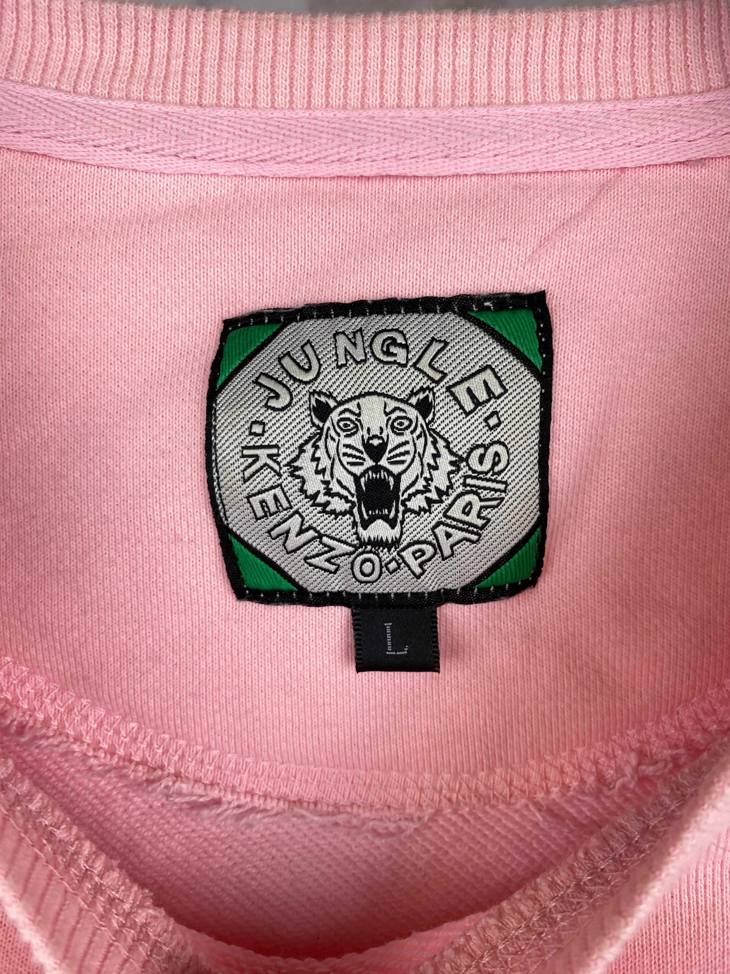 Bluza kenzo jungle różowa tygrys premium brand crewneck